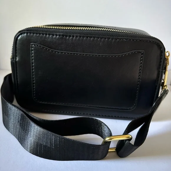 Kurt Geiger London Black Crossbody Bag with Rainbow Stitching & Hamsa Hand Clasp